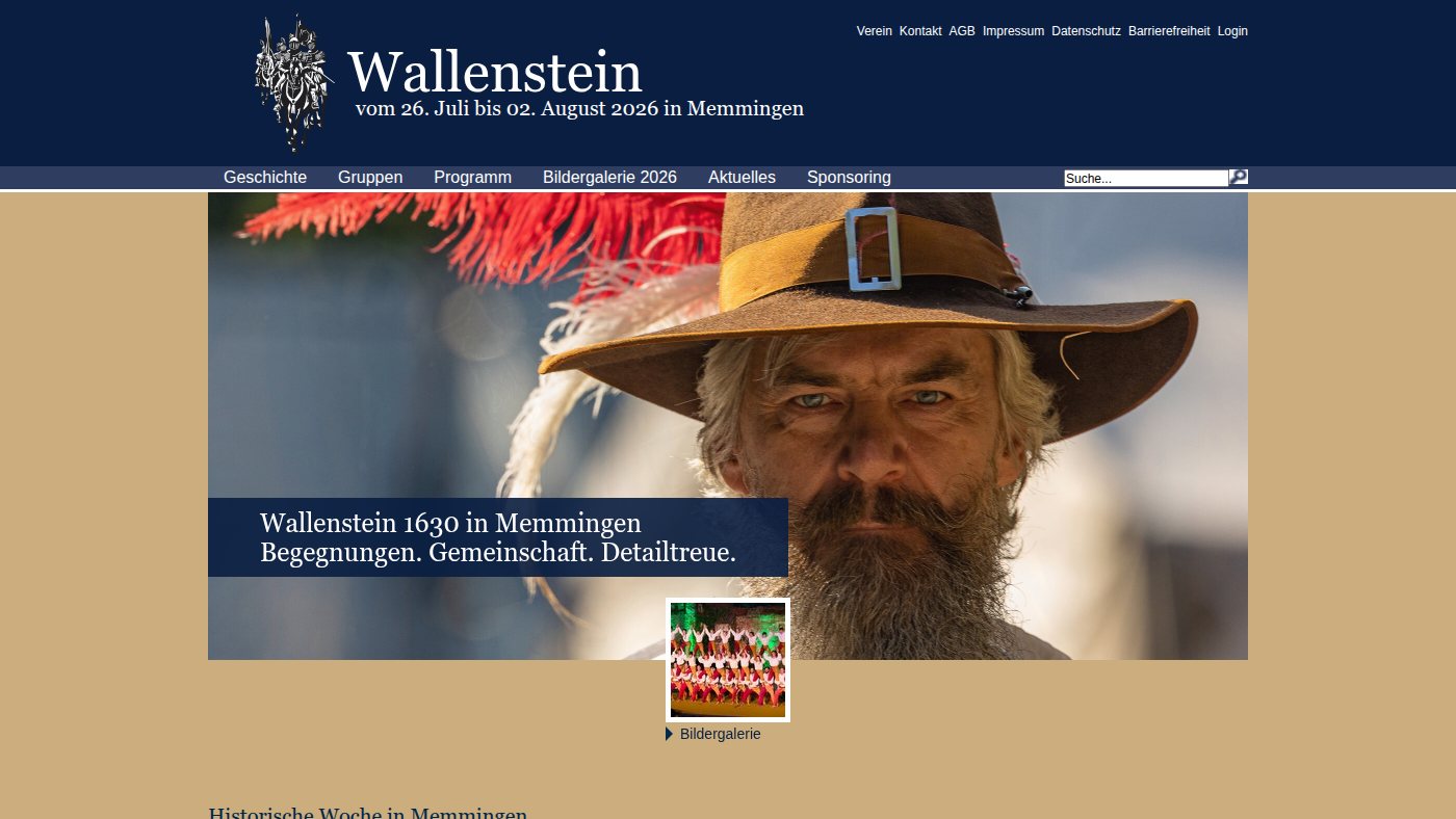 The home page of wallenstein-mm.de