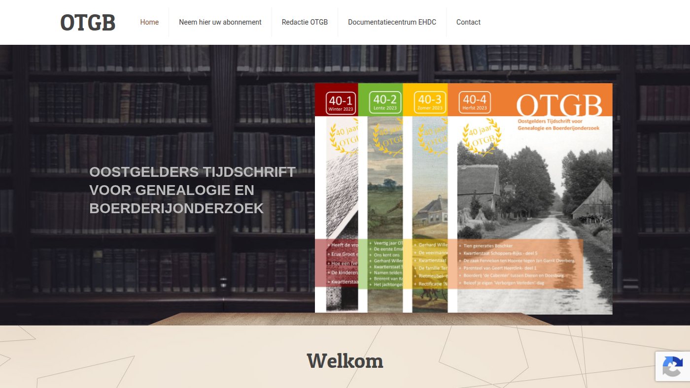 The home page of otgb.nl