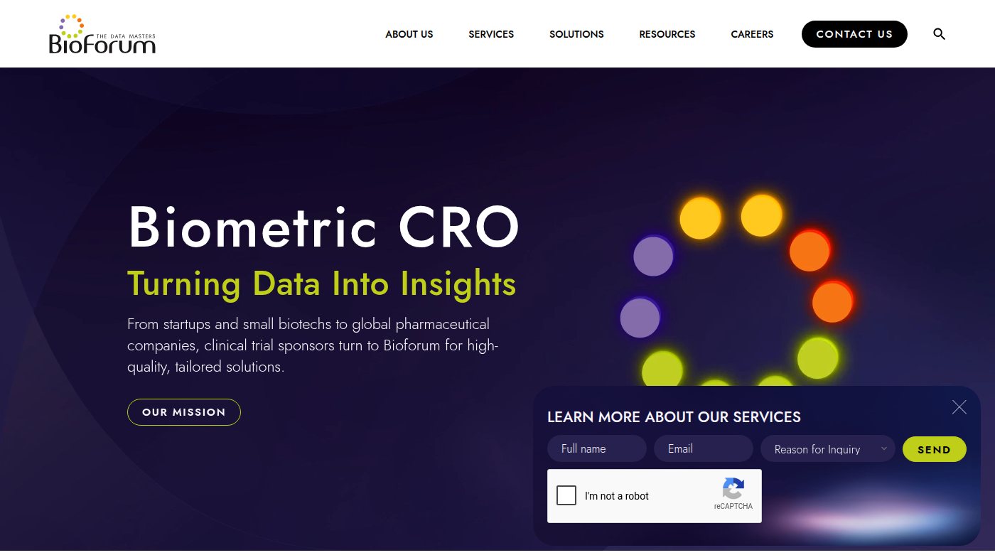 The home page of bioforumgroup.com