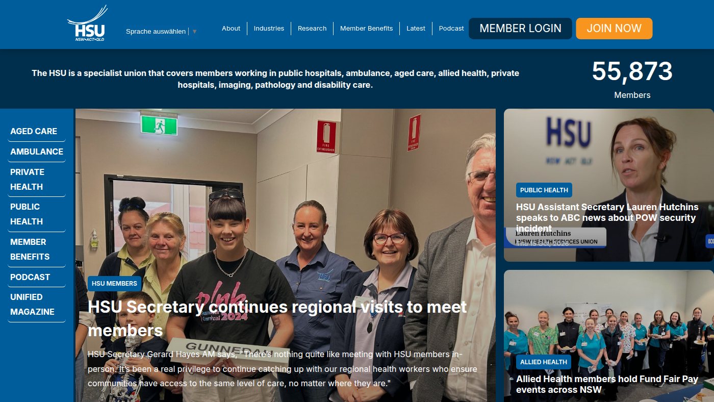 The home page of hsu.asn.au
