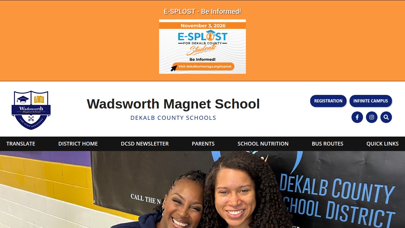 The home page of wadsworthes.dekalb.k12.ga.us
