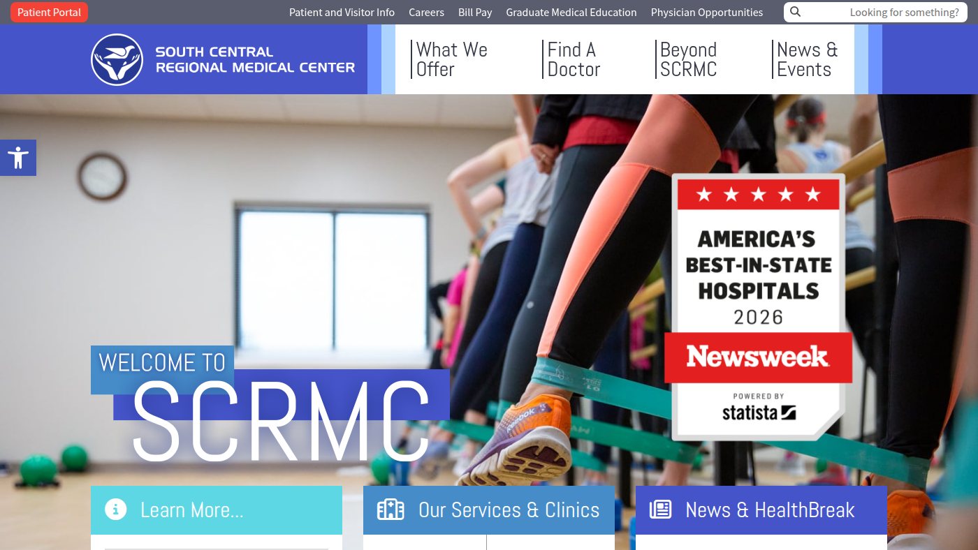 The home page of scrmc.com