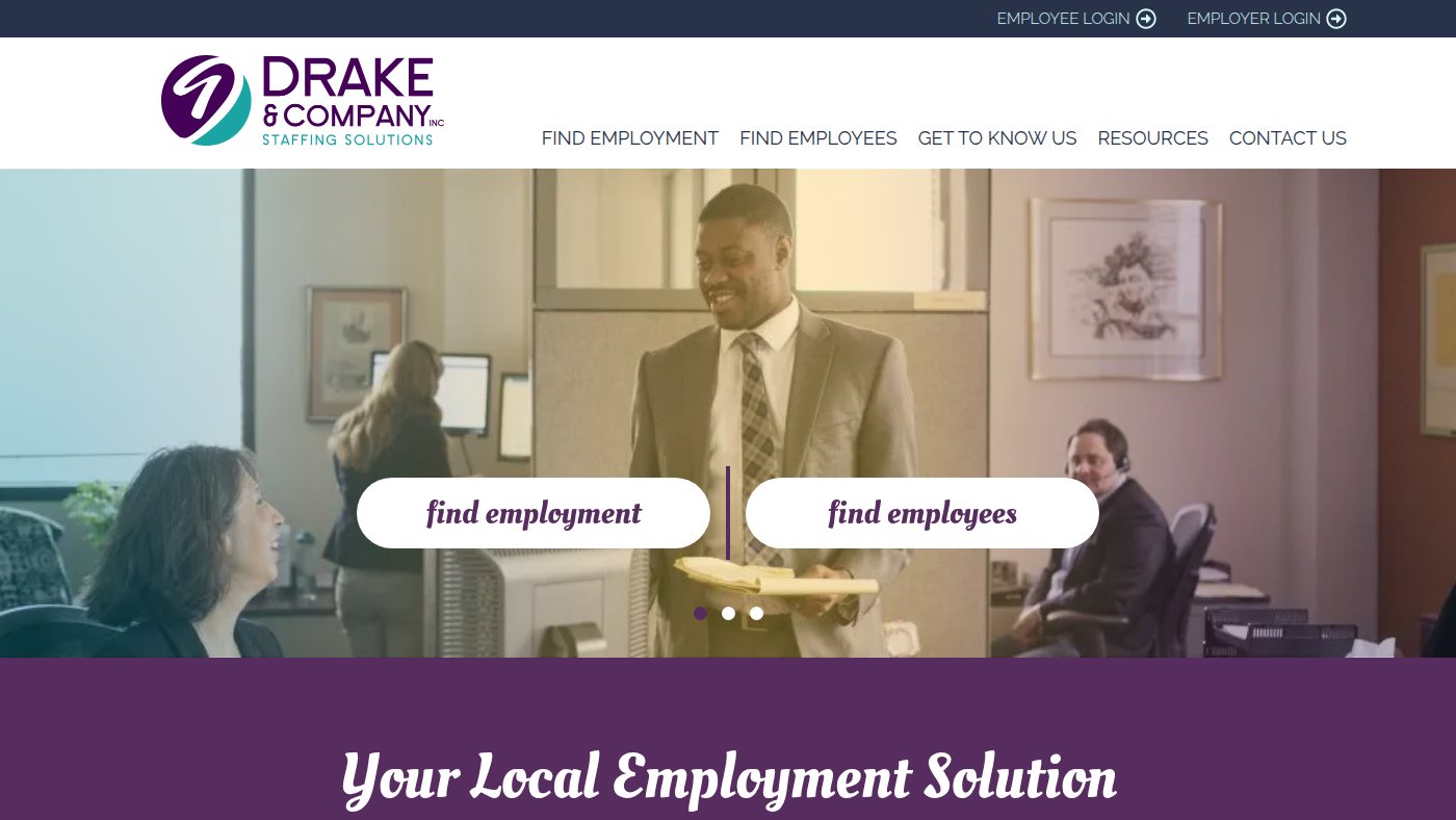 The home page of drakeandcompany.com