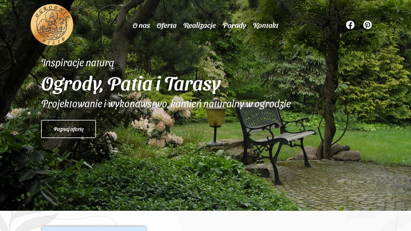 The home page of ogrodnikfilip.com.pl