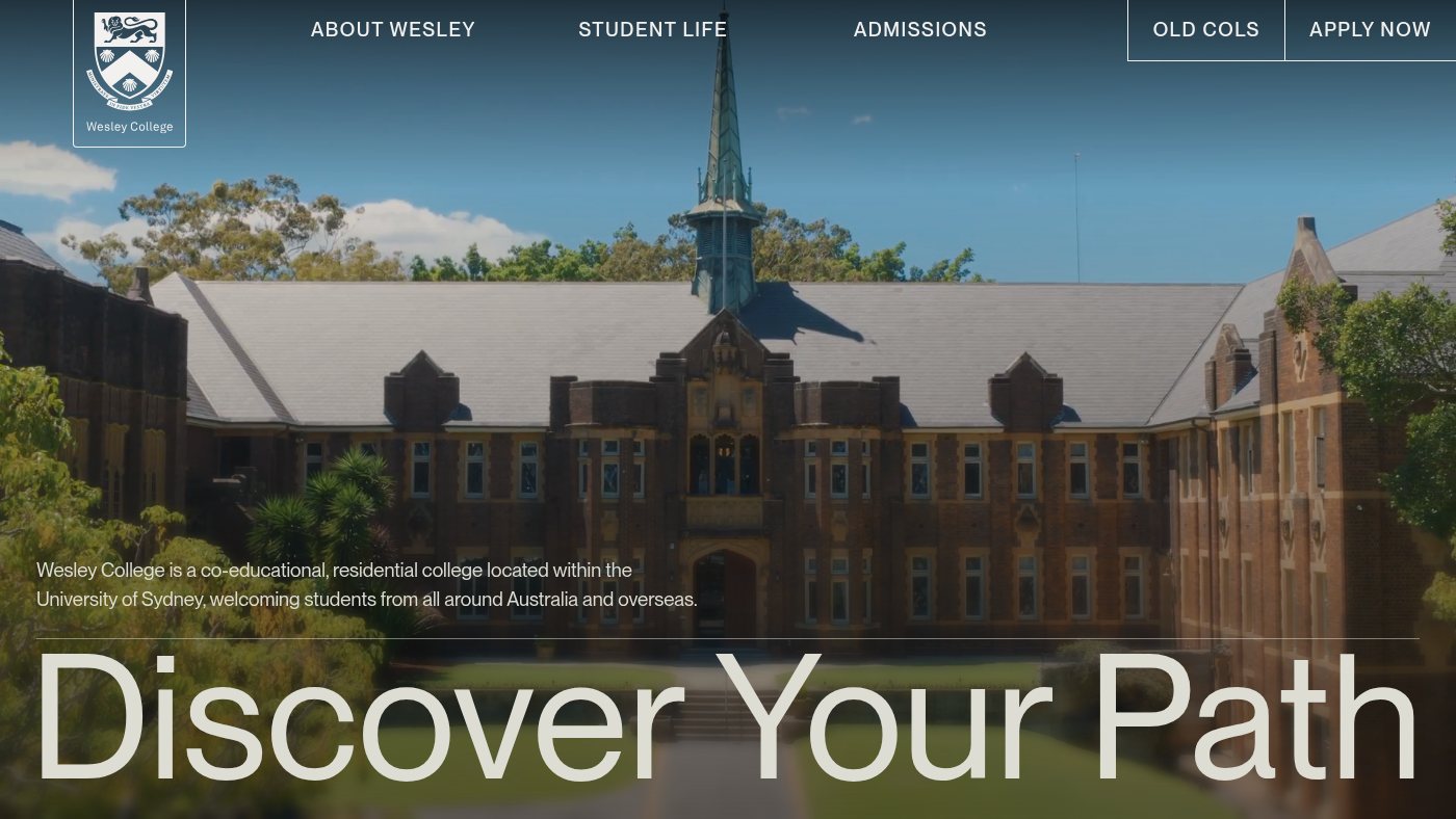 The home page of wesleycollege-usyd.edu.au