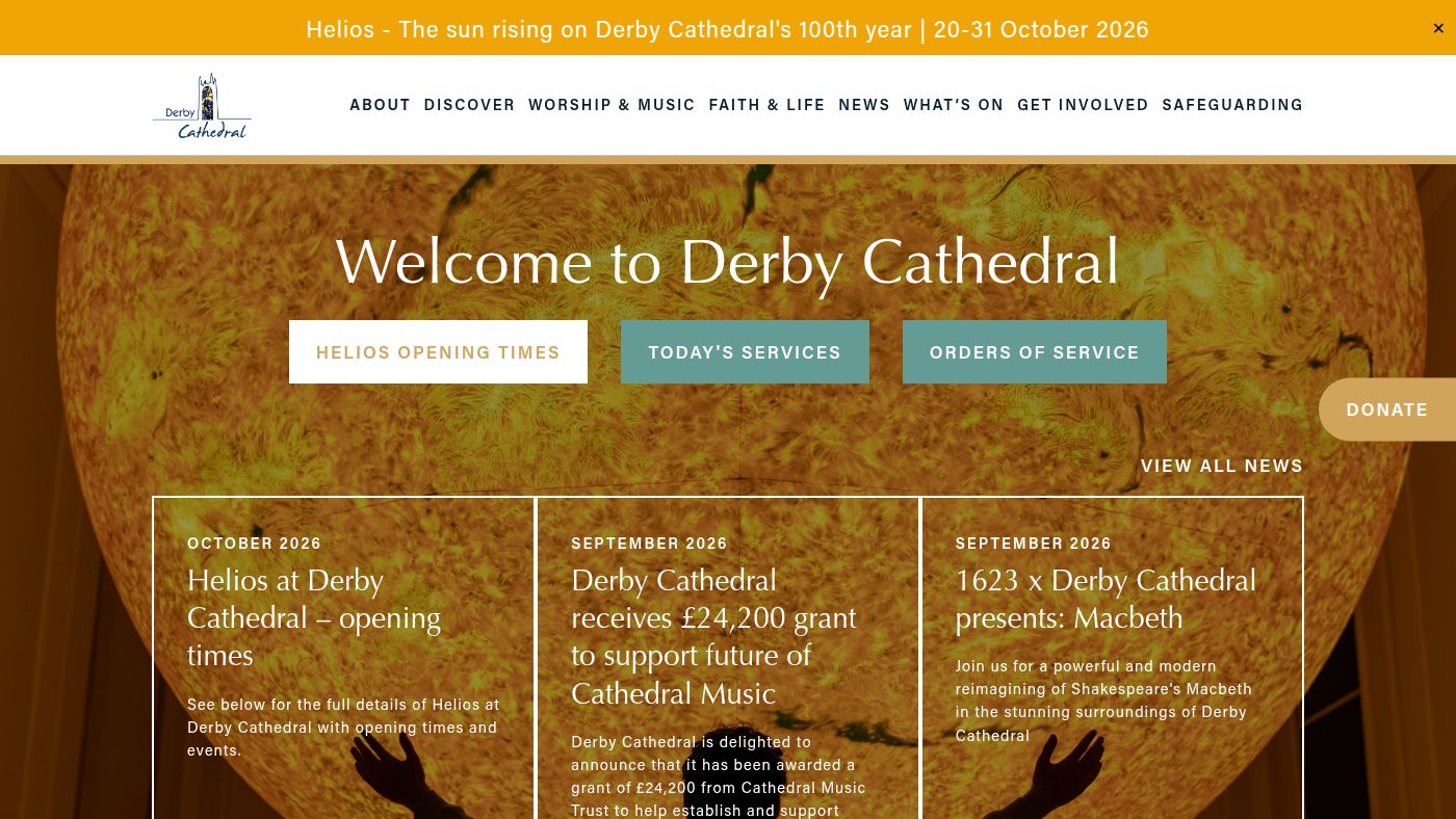 The home page of derbycathedral.org