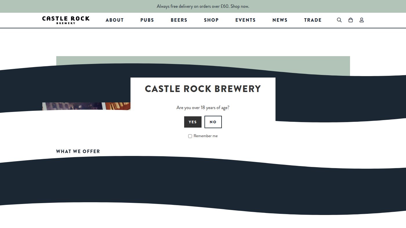 The home page of castlerockbrewery.co.uk