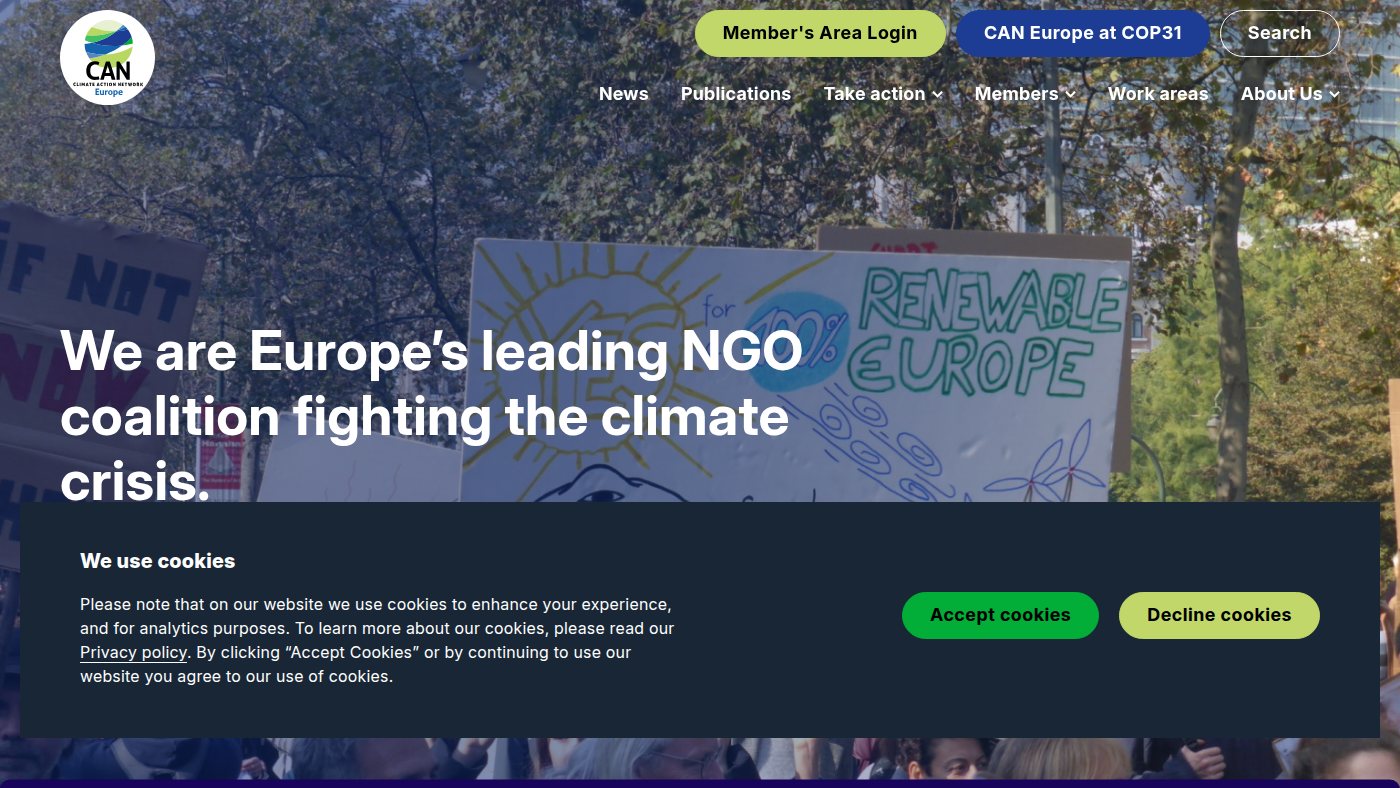 The home page of caneurope.org
