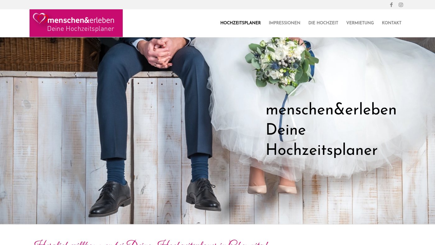 The home page of deine-hochzeitsplaner.de