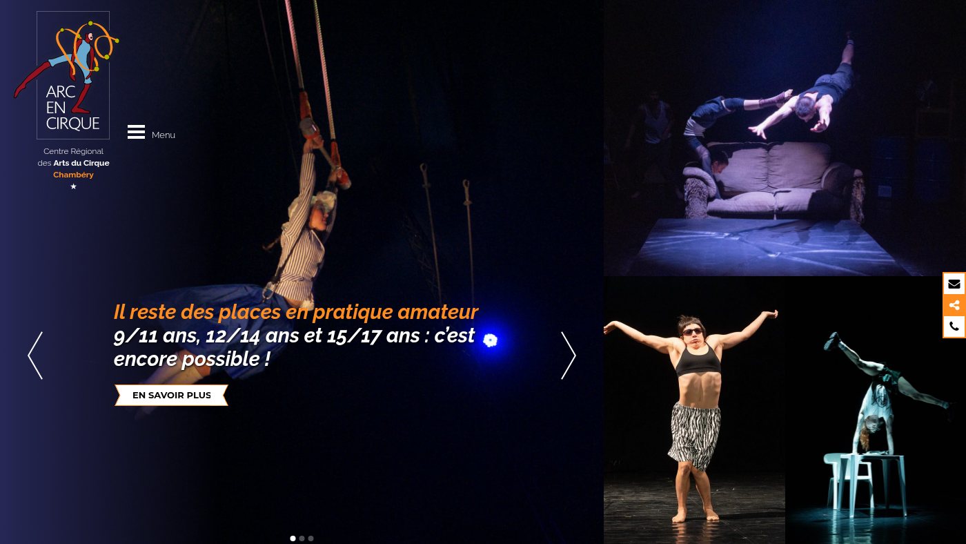 The home page of arc-en-cirque.asso.fr
