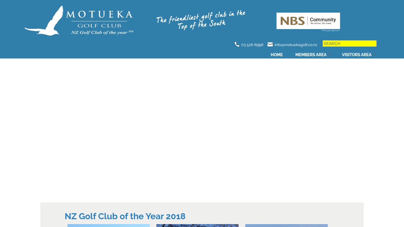 The home page of motuekagolf.co.nz