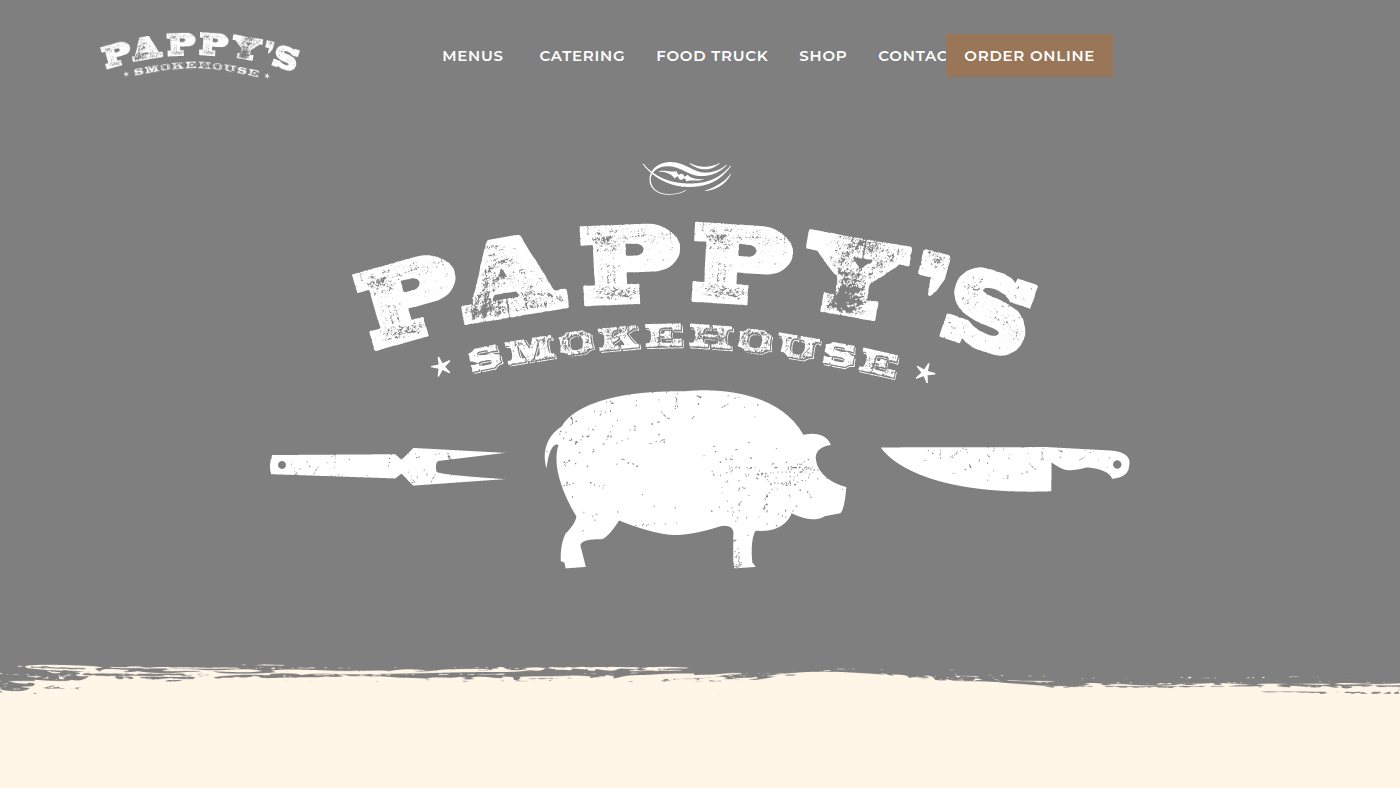 The home page of pappyssmokehouse.com