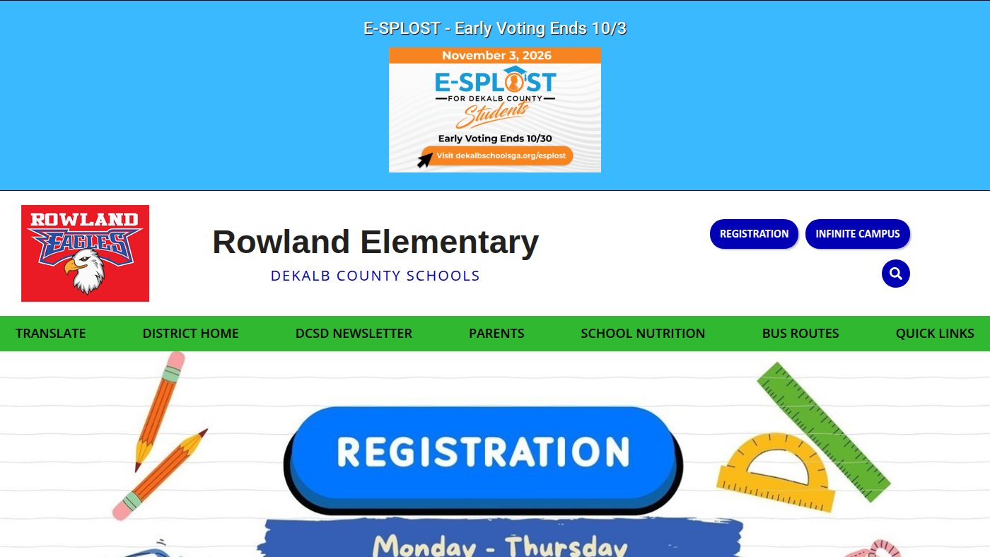 The home page of rowlandes.dekalb.k12.ga.us