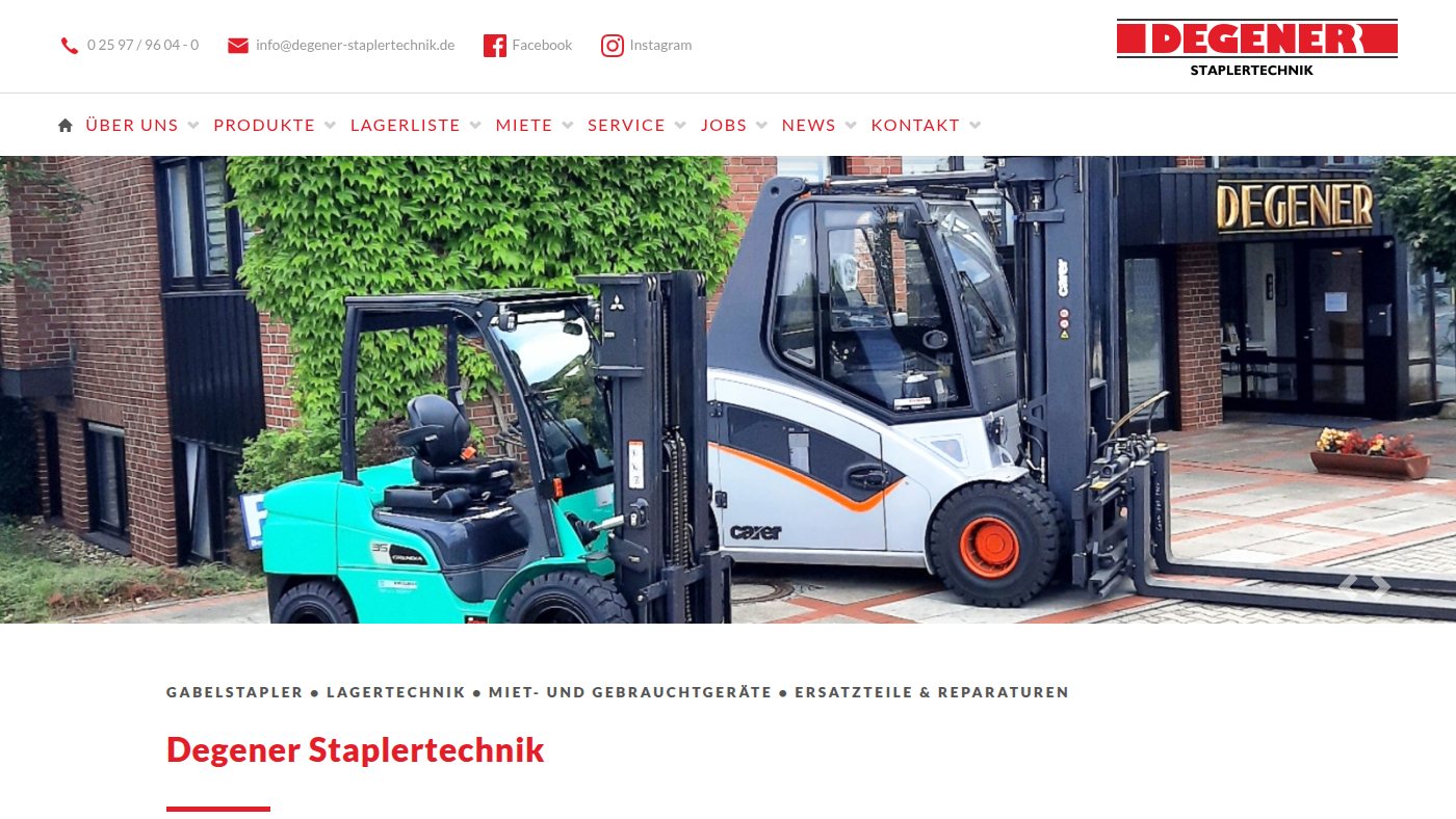 The home page of degener-staplertechnik.de