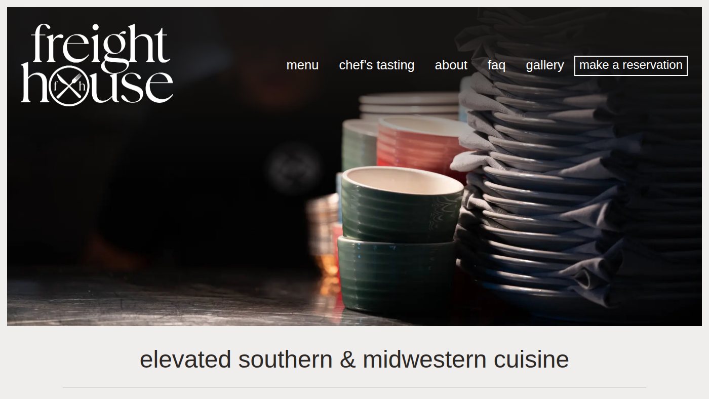The home page of freighthousefood.com