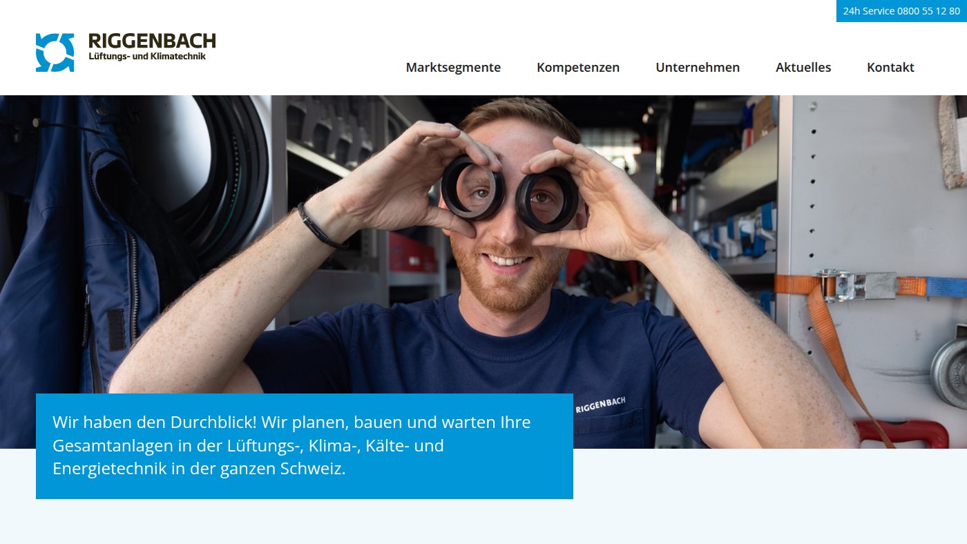 The home page of riggenbach-klima.ch