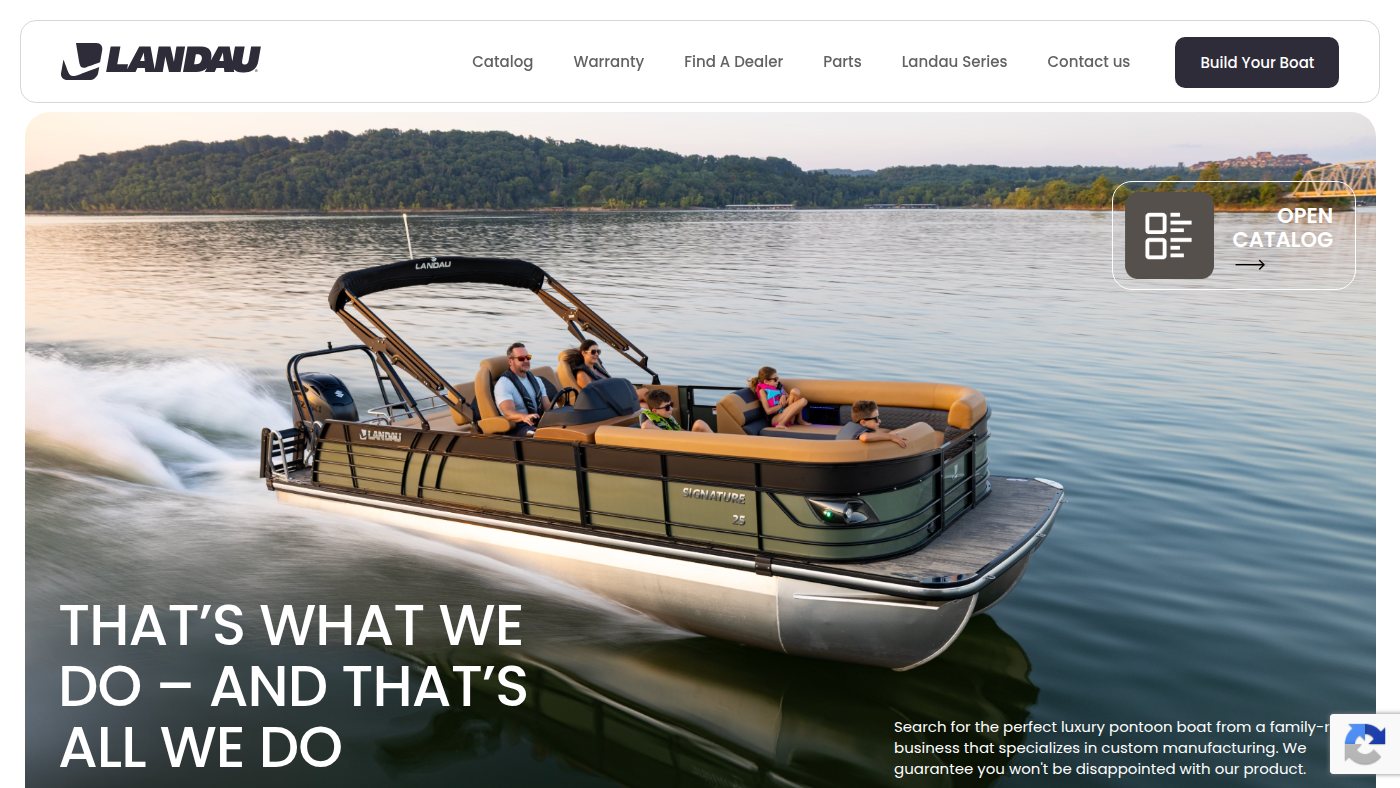 The home page of landauboats.com