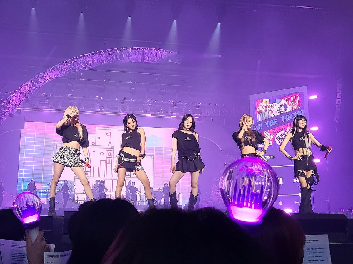 (G)I-dle during day 1 of the Just Me I-dle concert in Seoul at Olympic Hall on June 17, 2022.