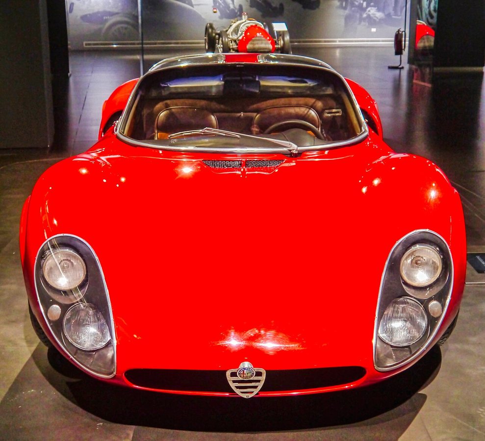 Prototyp Alfa Romeo 33 Stradale v Historickém muzeu Alfa Romeo v Areseu