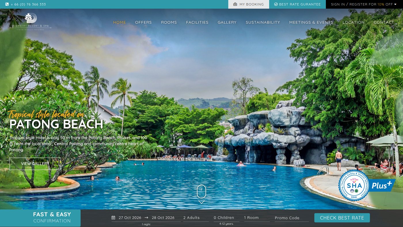 The home page of duangjittresort-spa.com