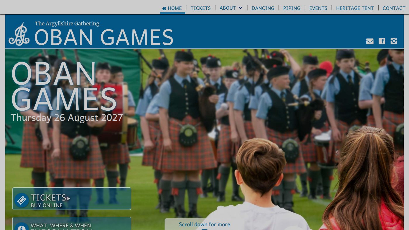 The home page of obangames.com