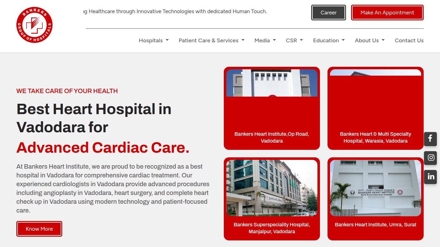The home page of bankersheart.com