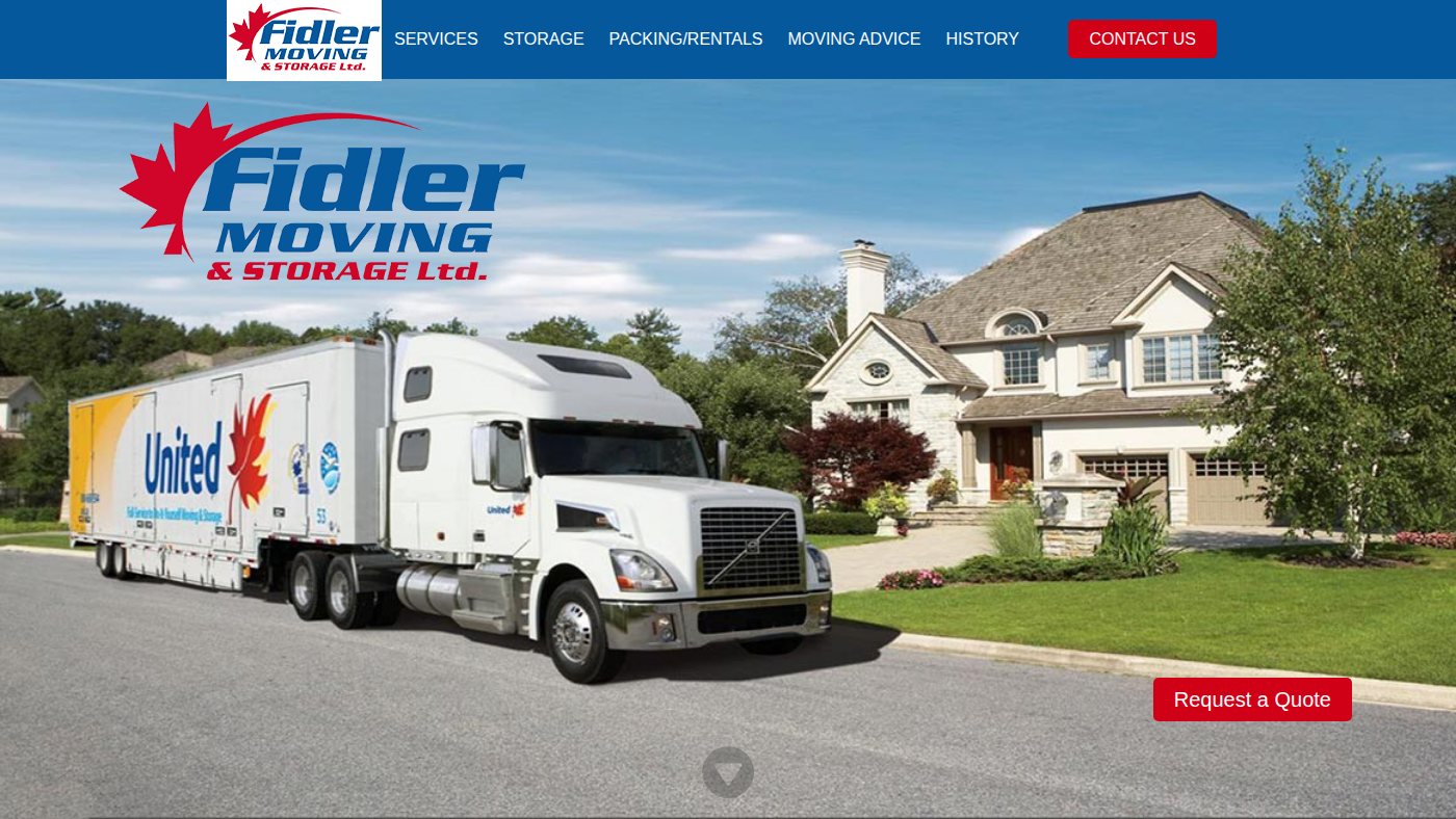 The home page of fidlermoving.com