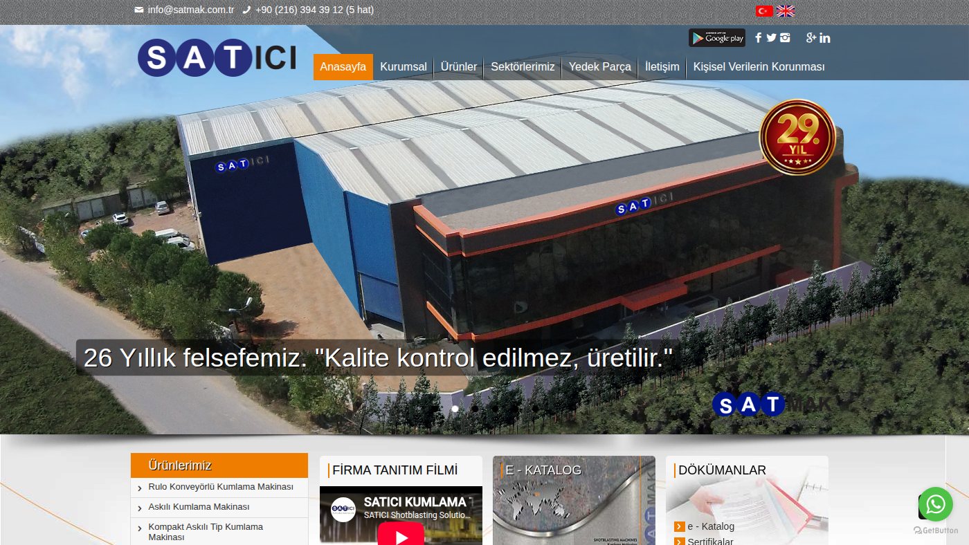 The home page of satmak.com.tr