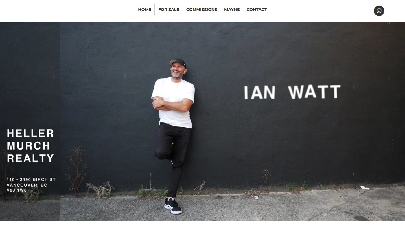The home page of ianwatt.ca