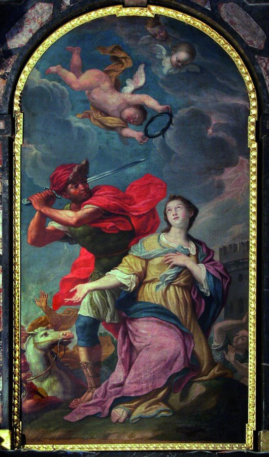 La decapitazione di Santa Barbara di Giulio Quaglio il Giovane