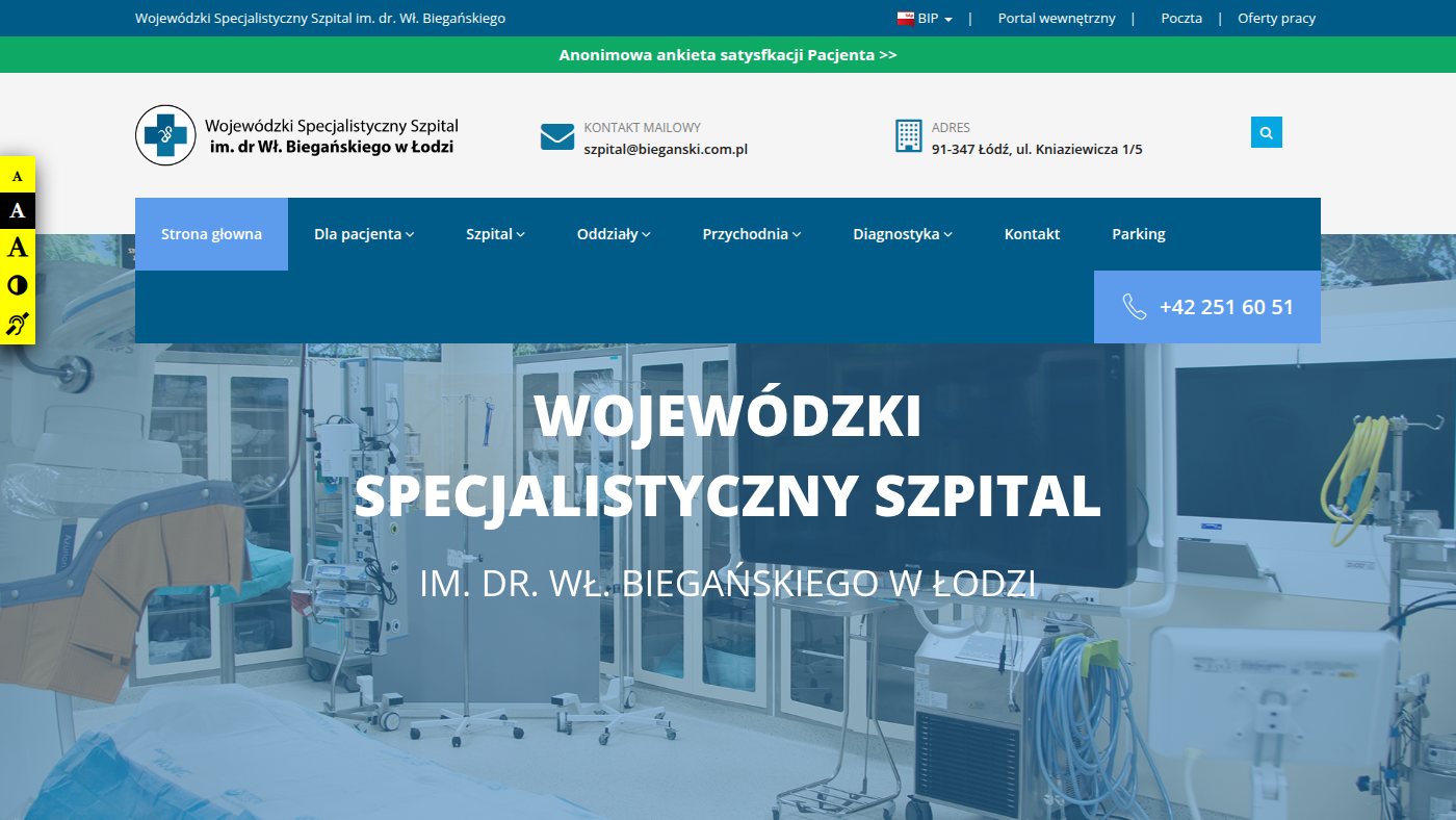 The home page of bieganski.com.pl