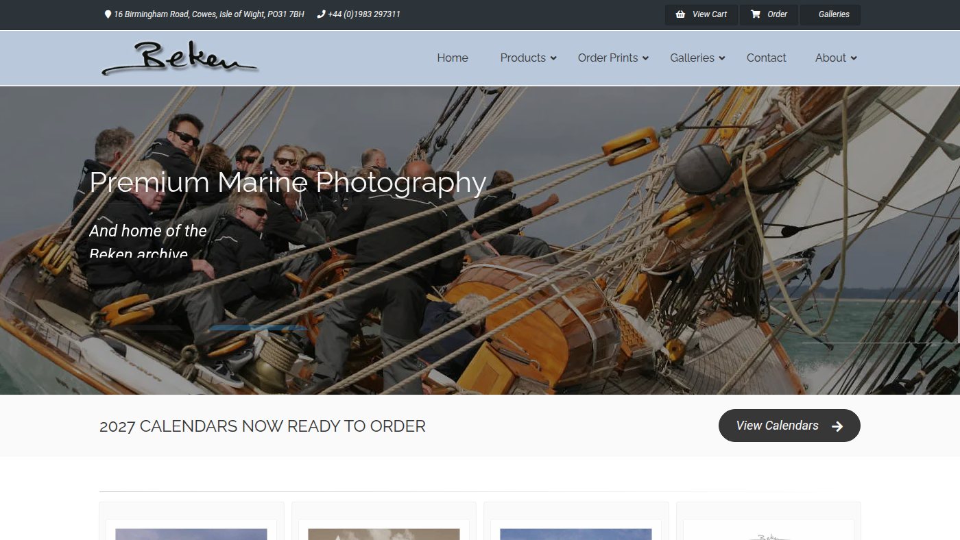 The home page of beken.co.uk
