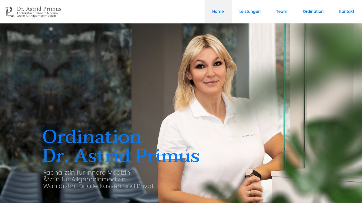 The home page of ordination-primus.at