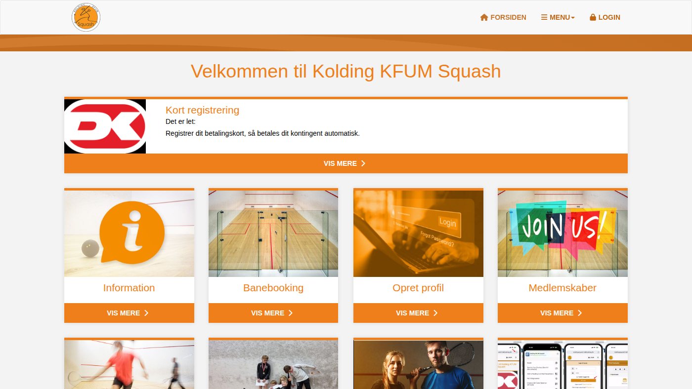 The home page of koldingsquash.halbooking.dk