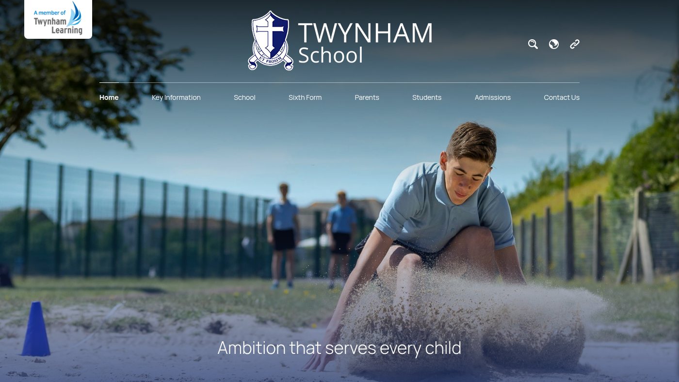 The home page of twynhamschool.com
