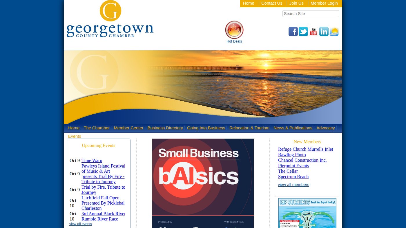 The home page of visitgeorge.com