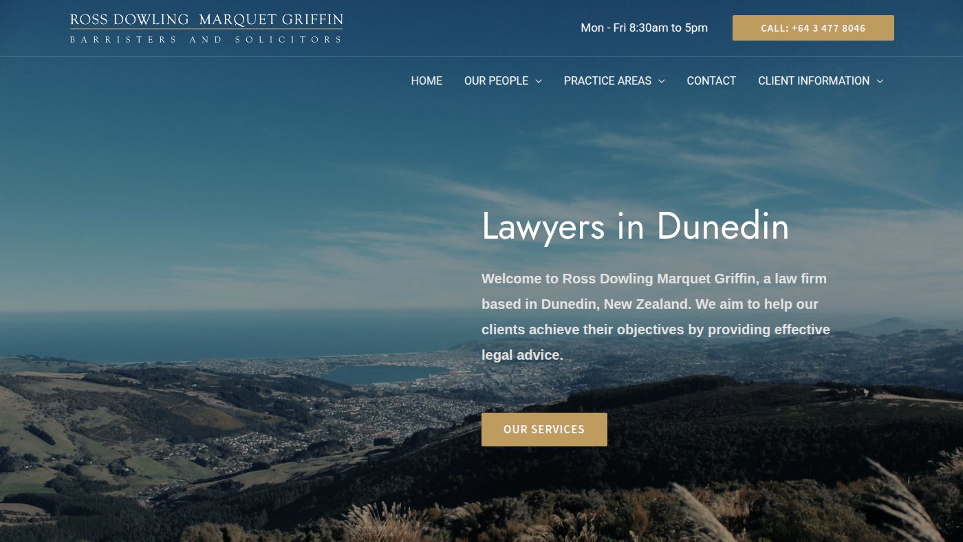 The home page of rossdowling.co.nz