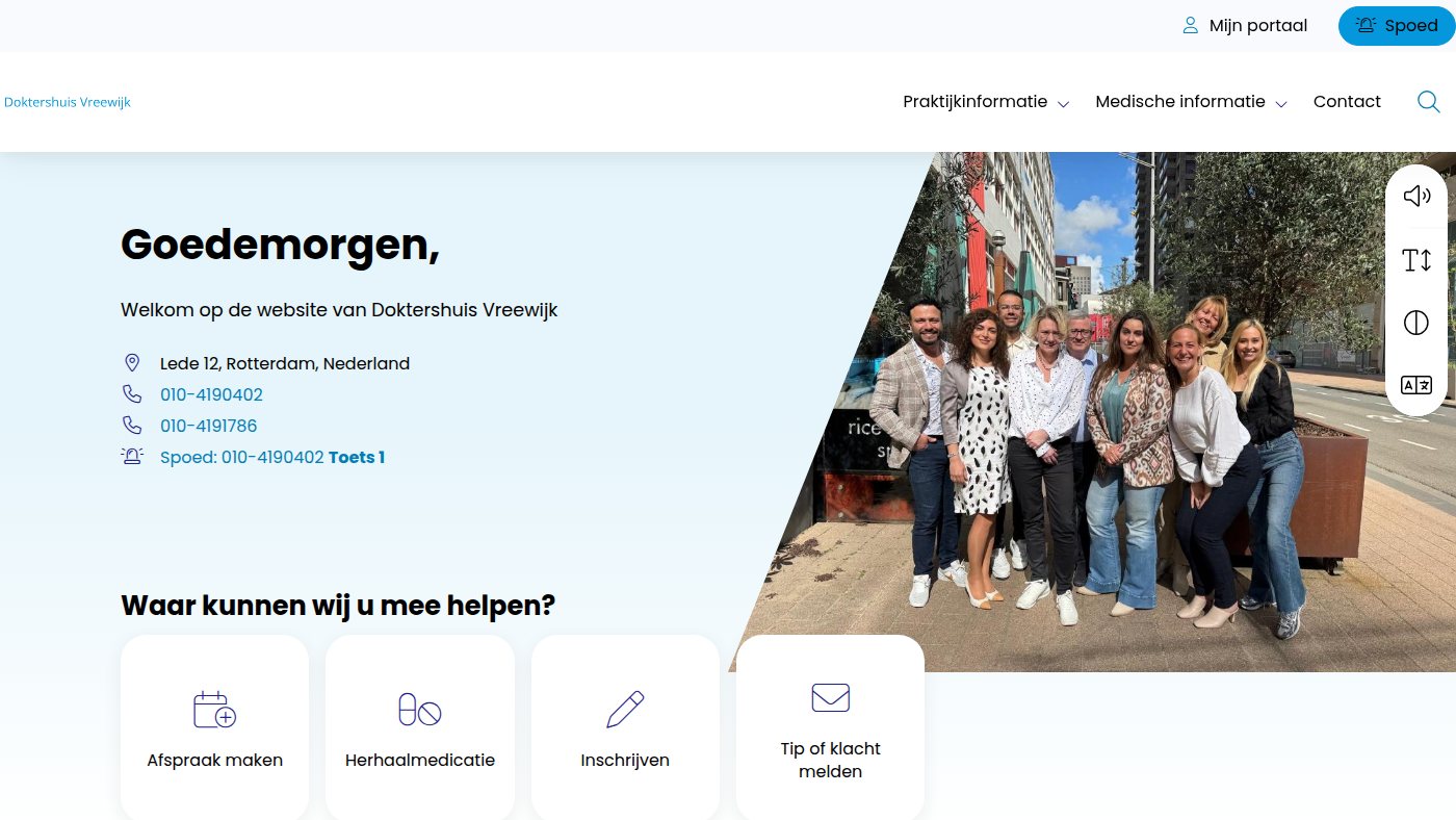 The home page of huisartsenpraktijkotaredian.nl
