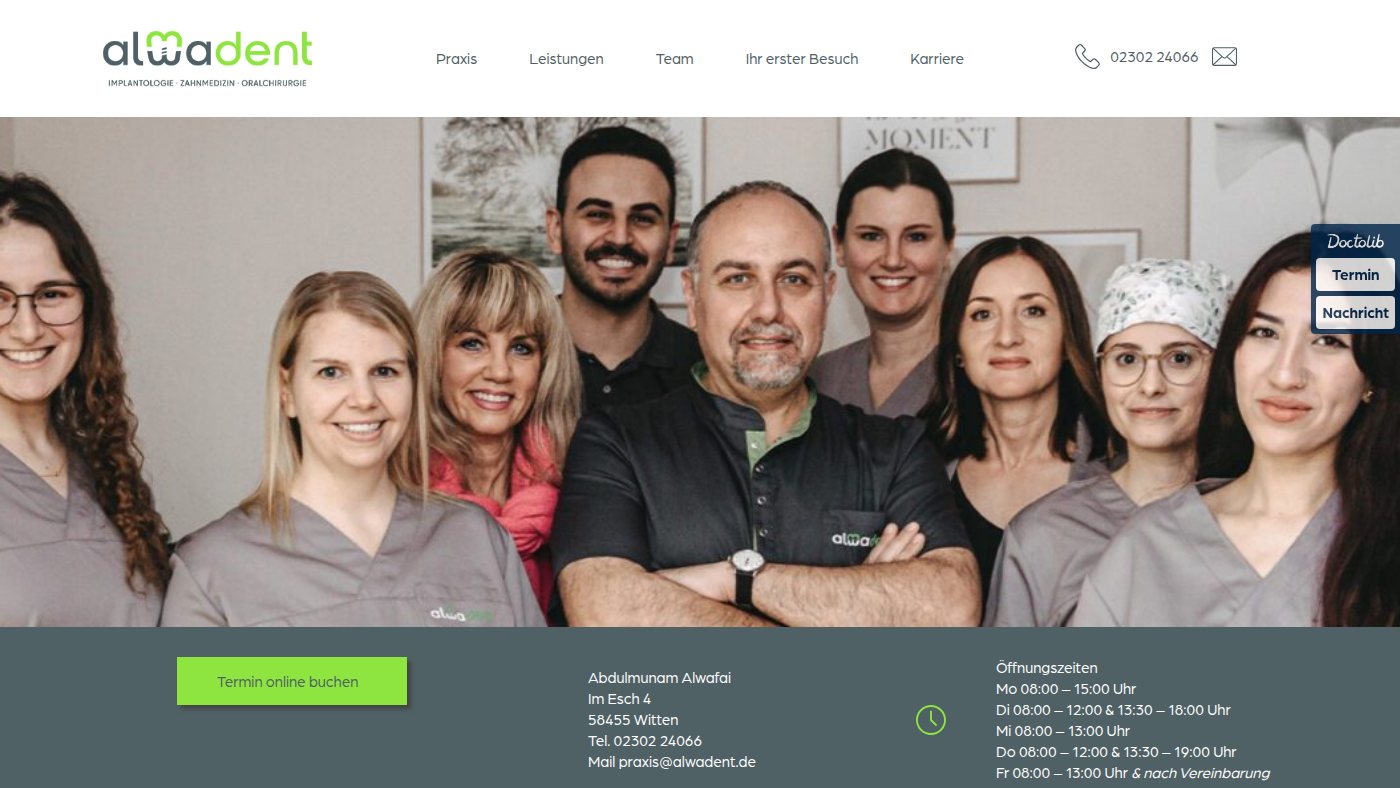 The home page of alwadent.de