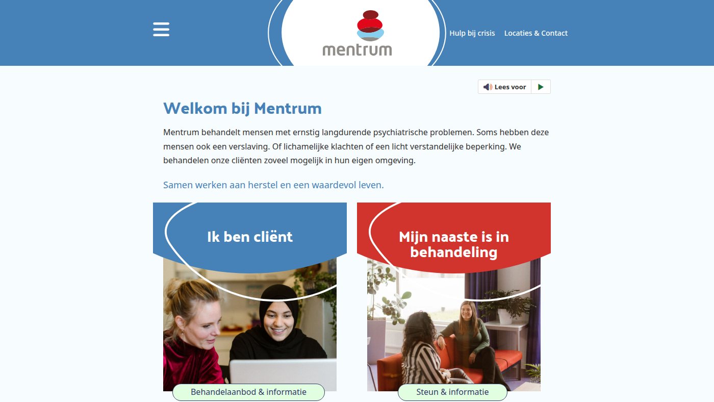 The home page of mentrum.nl