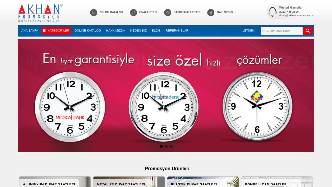 The home page of akhanpromosyon.com