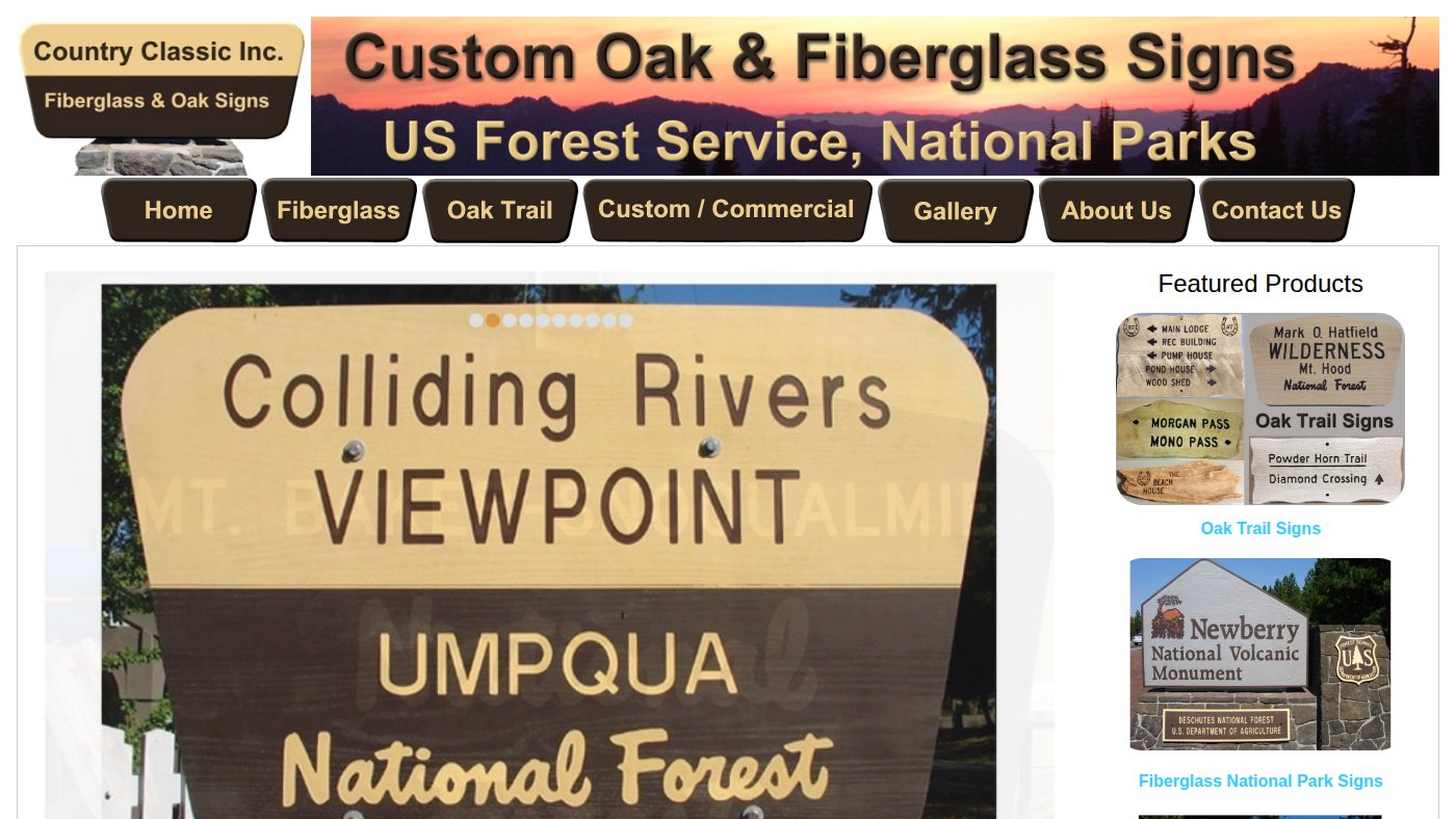 The home page of countryclassicinc.com