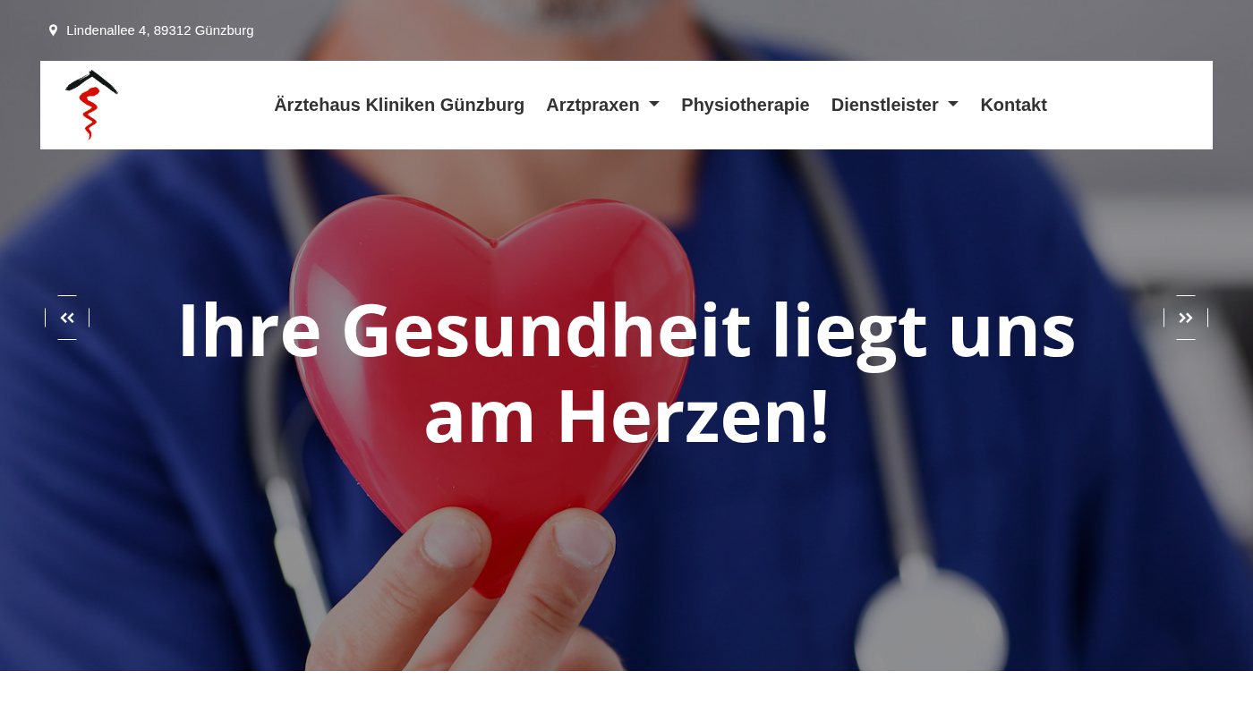 The home page of aerztehaus-gz.de