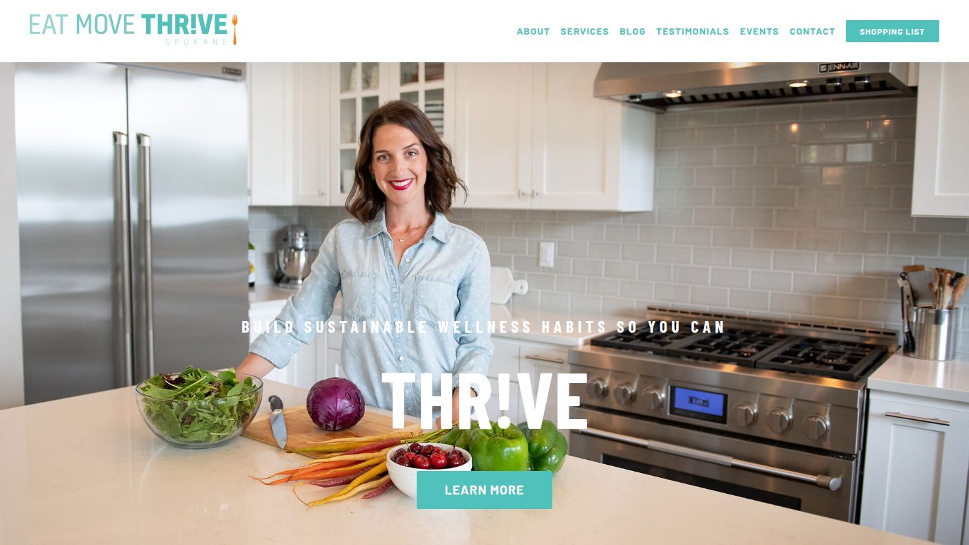 The home page of eatmovethrivespokane.com