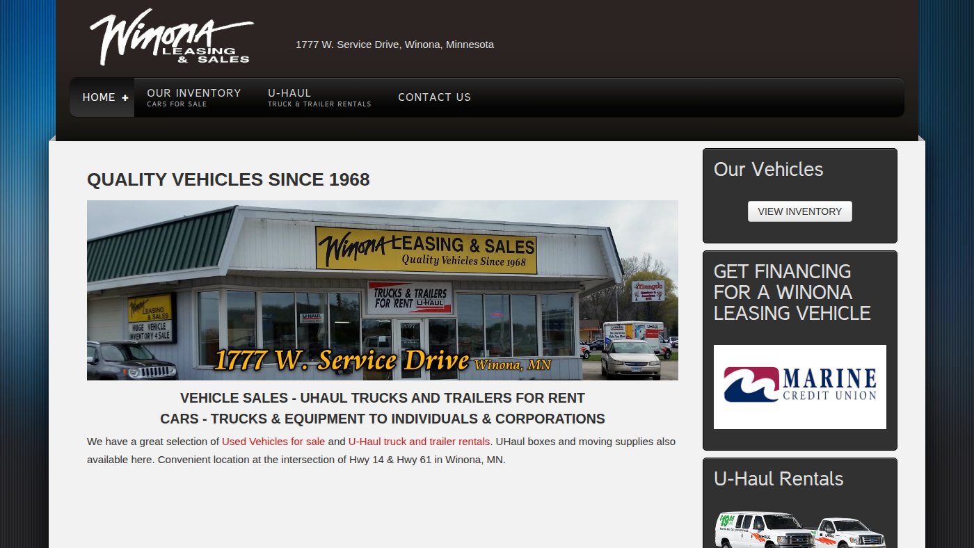The home page of winonaleasing.com