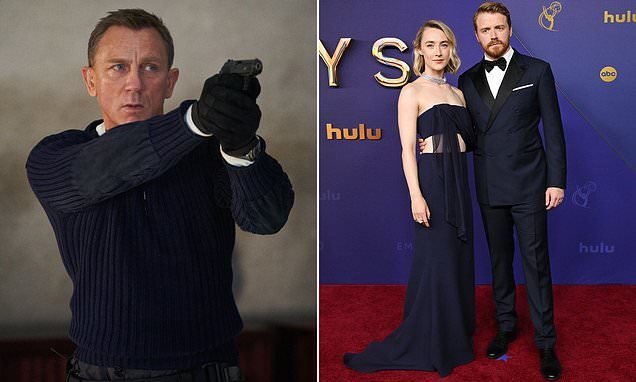 Saoirse Ronan insists Jack Lowden Bond rumours 'aren't being discussed in her house' after his co-star Gary Oldman hinted he'd landed the role