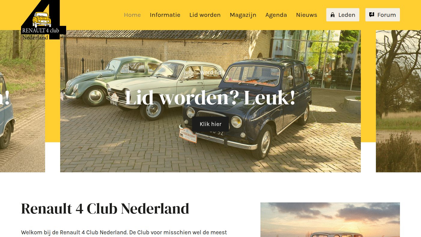 The home page of r4club.nl