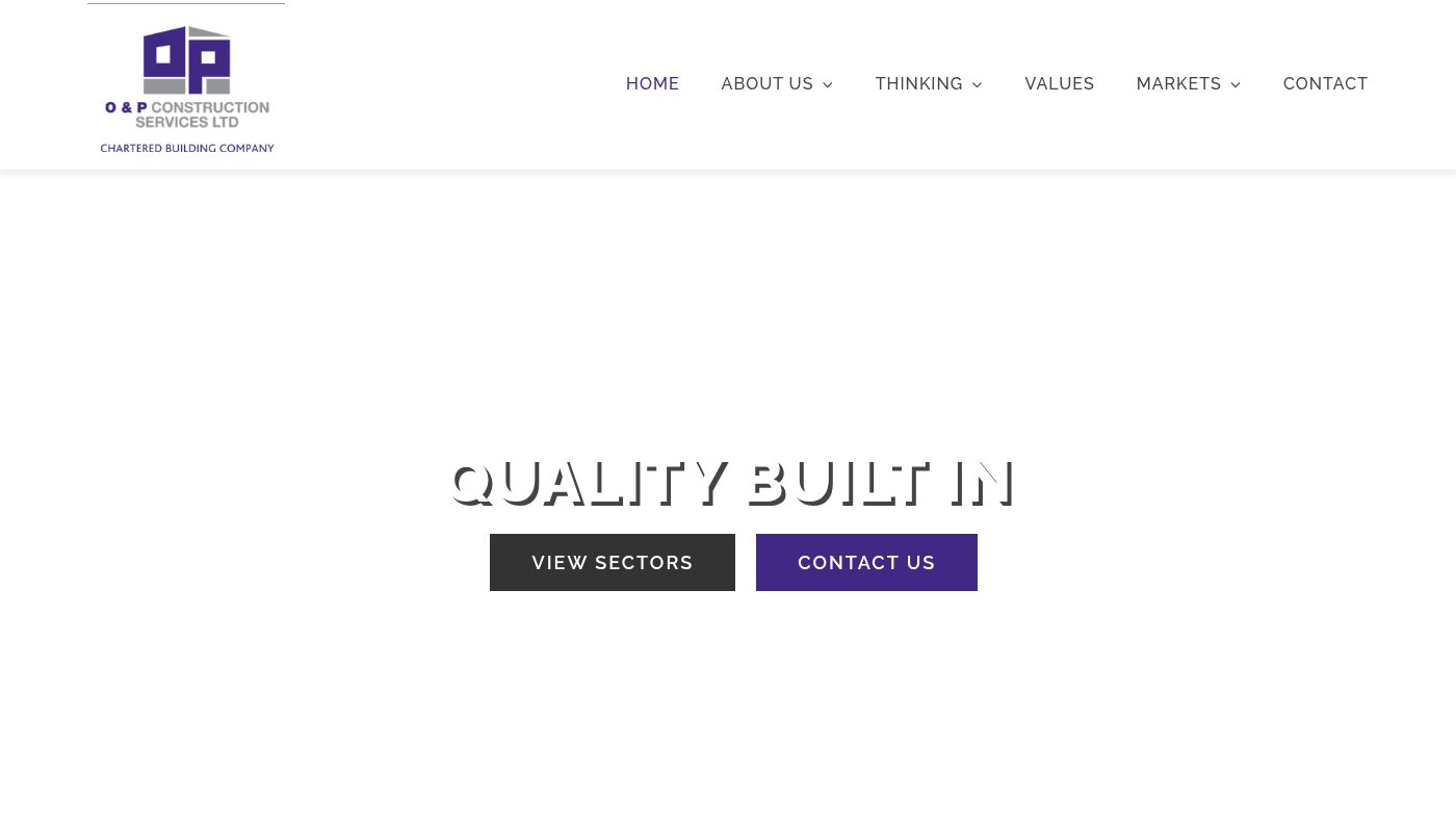 The home page of opconstruction.co.uk