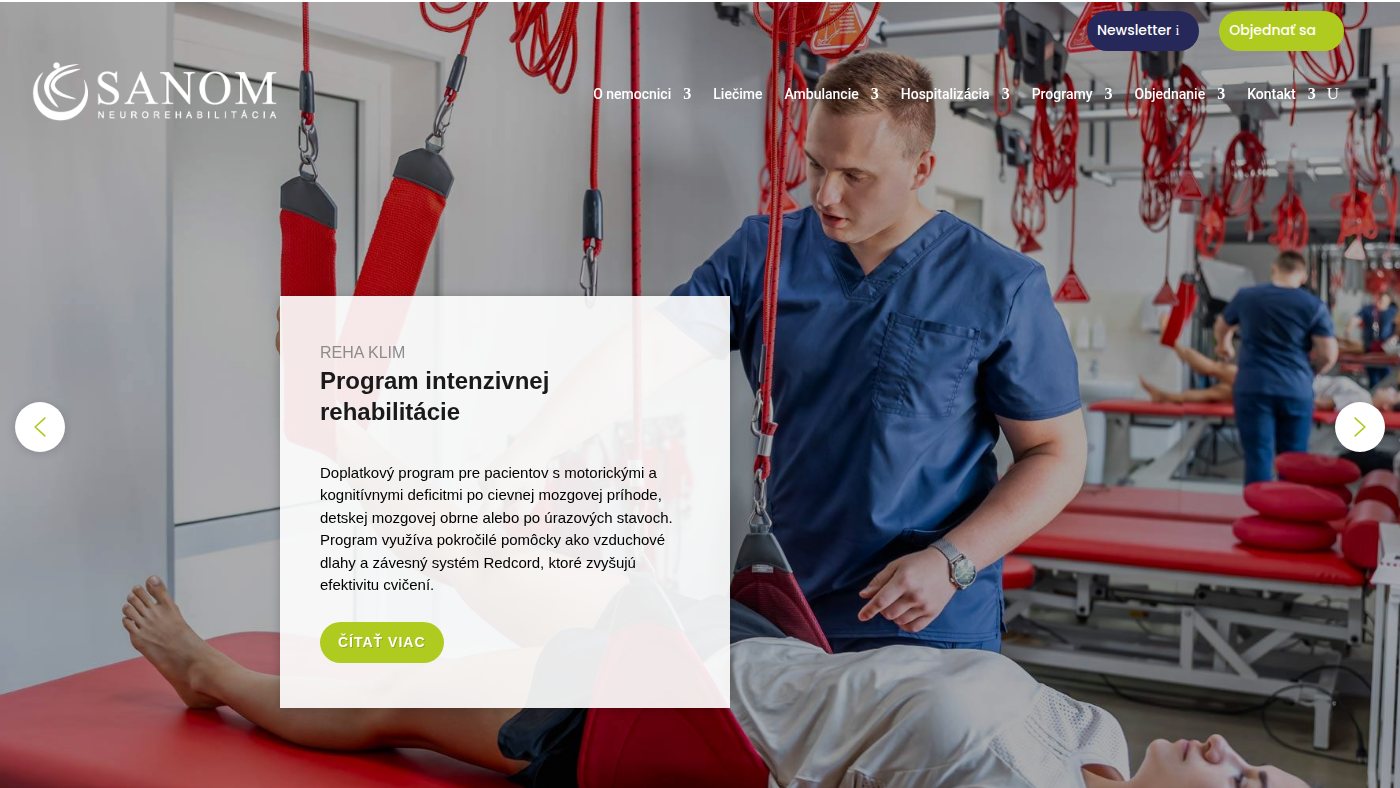 The home page of sanom.sk