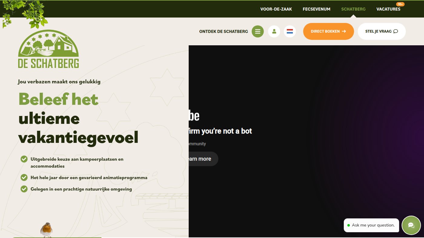 The home page of schatberg.nl